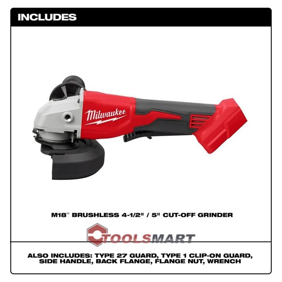 Акумуляторна безщіткова шліфувальна машина Milwaukee 2686-20 (BLSAG125XPD-0) M18 Brushless