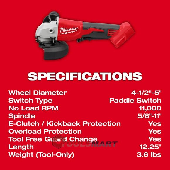 Акумуляторна безщіткова шліфувальна машина Milwaukee 2686-20 (BLSAG125XPD-0) M18 Brushless