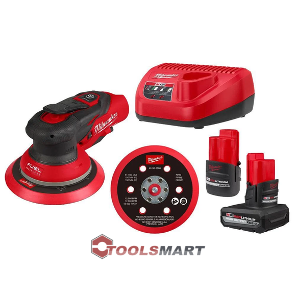Акумуляторна ексцентрикова шліфмашина Milwaukee 2585-22CX (FROS5-502X) M12 FUEL