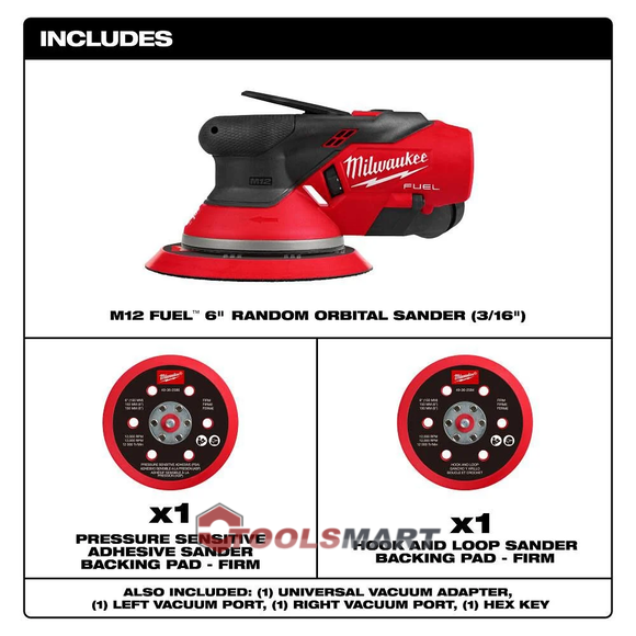 Акумуляторна ексцентрикова шліфмашина Milwaukee 2585-22CX (FROS5-502X) M12 FUEL