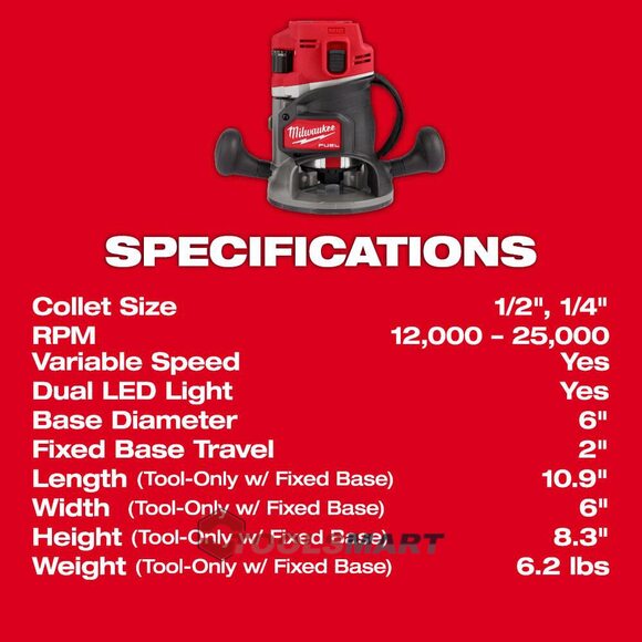 Аккумуляторный фрезер 1/2 Milwaukee 2838-21 M18 FUEL