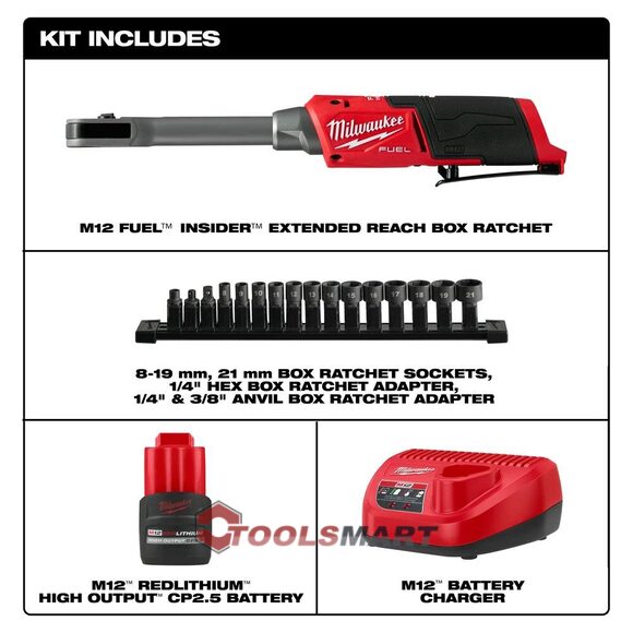 Акумуляторний кутовий гайковерт - тріскачка Milwaukee 3050-21 M12 FUEL