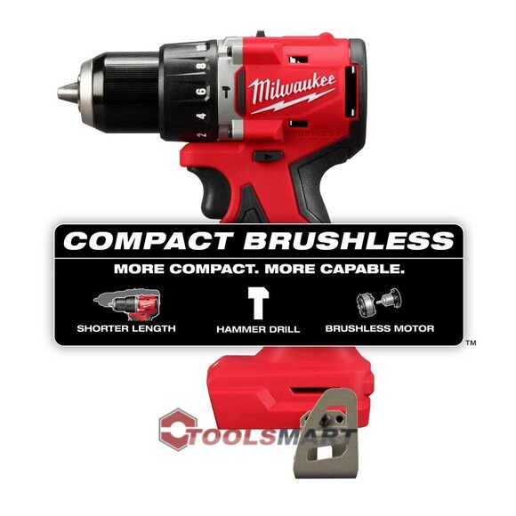 Акумуляторний ударний дриль-шуруповерт MILWAUKEE 3602-22CT (BLPDRC-202C) M18 Brushless