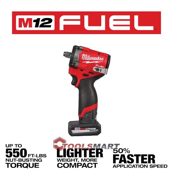 Акумуляторний ударний гайковерт 1/2 Milwaukee 2563-22 M12 FUEL