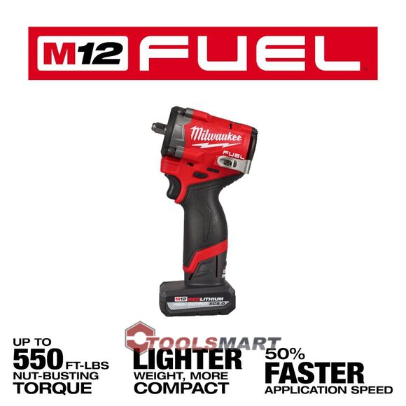 Акумуляторний ударний гайковерт 3/8 Milwaukee 2562-22 M12 FUEL