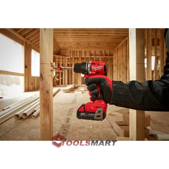 Акумуляторний дриль-шуруповерт з ударом MILWAUKEE 3602-20 (BLPDRC-0) M18