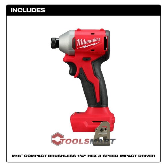 Акумуляторний ударний гвинтоверт MILWAUKEE 3651-20 M18 (BLIDR-0X) Brushless
