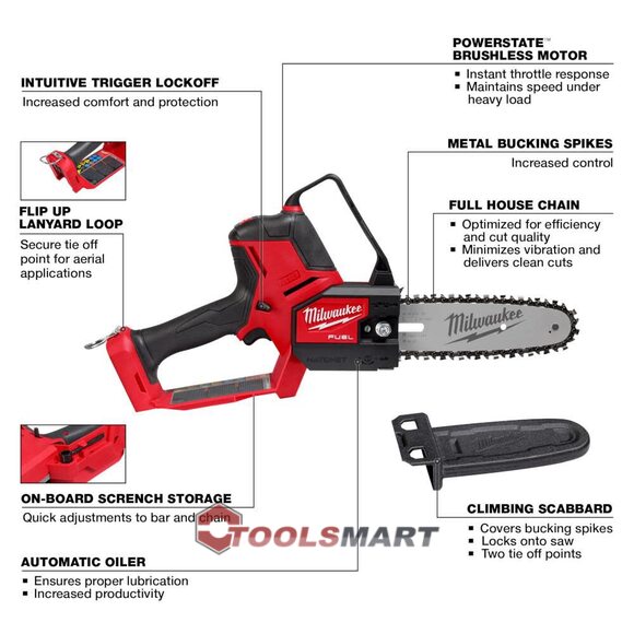 Акумуляторна ланцюгова пила 20 см Milwaukee 3004-20 (FHS20-0) M18 FUEL