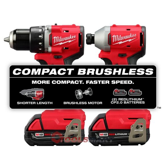 Набір безщіткових шуруповертів MILWAUKEE 3692-22CT M18