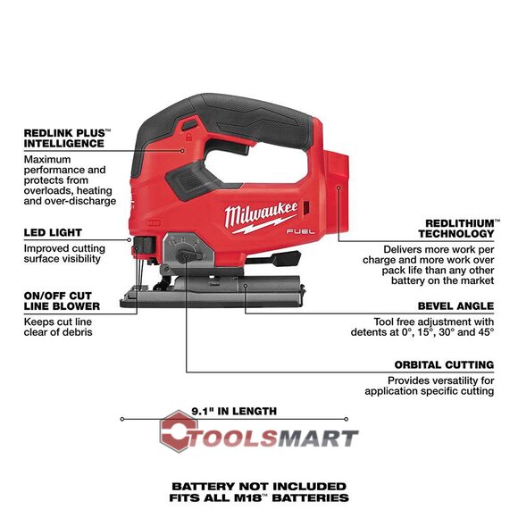 Безщітковий лобзик Milwaukee M18 2737-20 FUEL™ (FJS-0X)