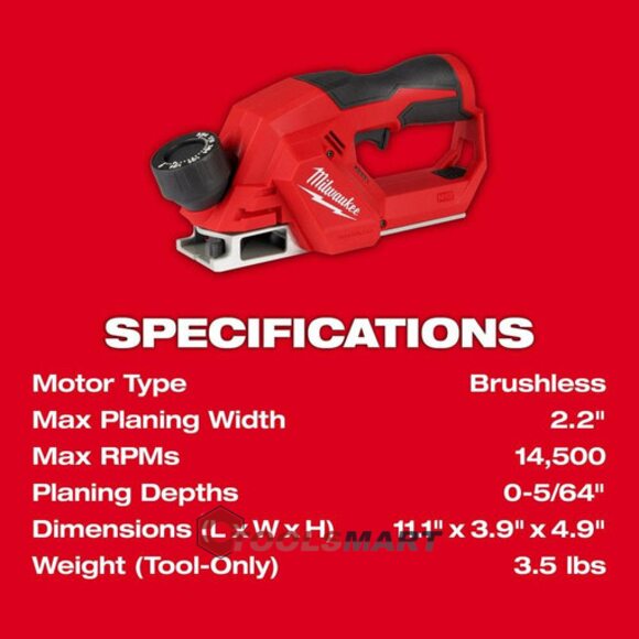 Акумуляторний рубанок Milwaukee 2524-20 (BLP-0X) M12 BRUSHLESS