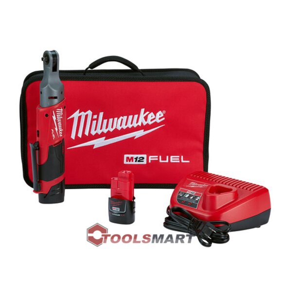 Аккумуляторный угловой гайковерт - трещотка 1/4 Milwaukee 2556-22 M12 FUEL
