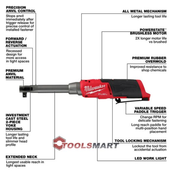Акумуляторний кутовий гайковерт - тріскачка 3/8" Milwaukee 2569-20 (FHIR38LR-0) M12 FUEL