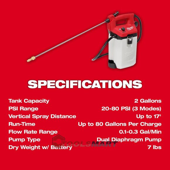 Ручний обприскувач 7.5L Milwaukee 2528-21G2 M12