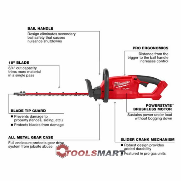 Акумуляторний кущоріз Milwaukee 3001-20 M18 FUEL 45см