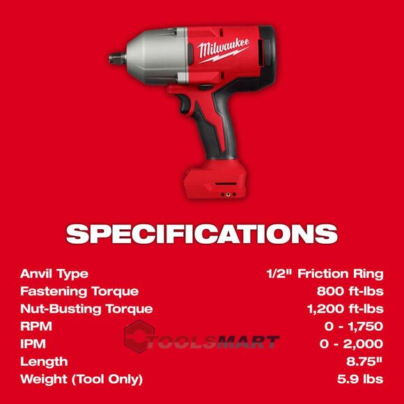 Акумуляторний ударний гайковерт 1/2" Milwaukee 2666-20 M18 (BLHIWF12-0X) Brushless