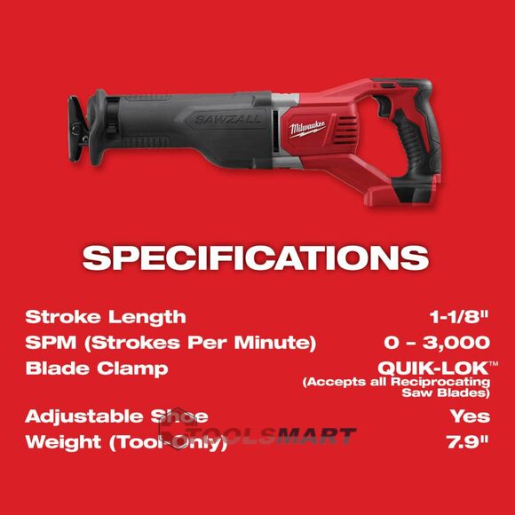 Акумуляторна шабельна пила Milwaukee M18 BSX-0 (2621-20)