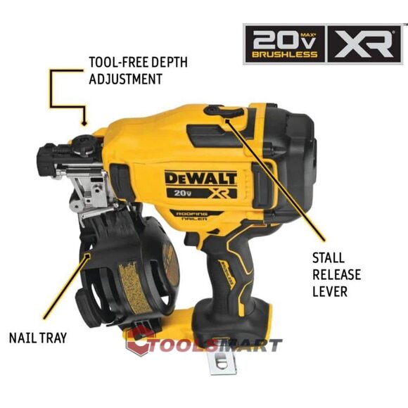 Акумуляторний покрівельний нейлер DEWALT DCN45RND1 20V MAX