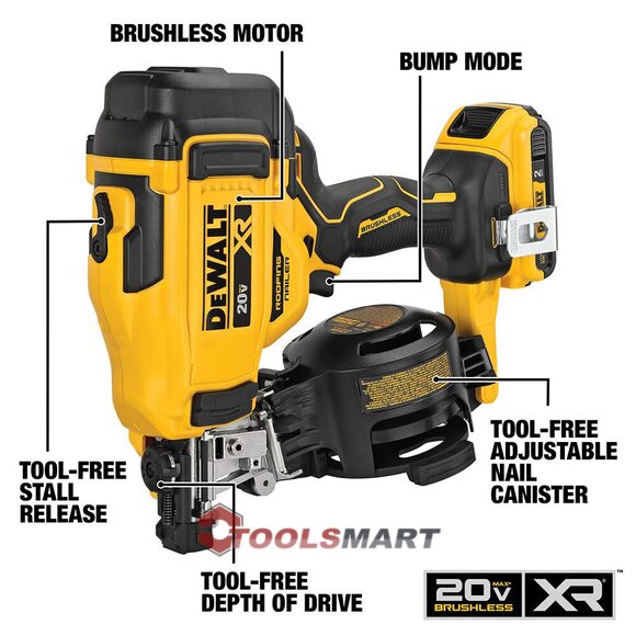 Акумуляторний покрівельний нейлер DEWALT DCN45RND1 20V MAX