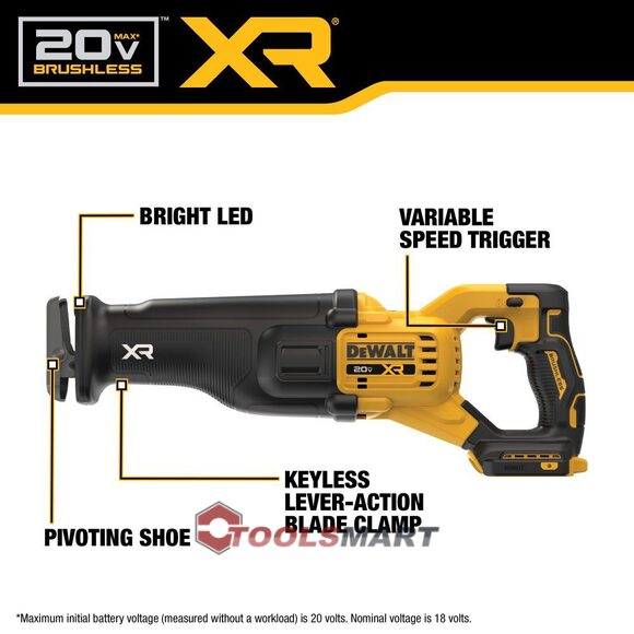 Безщіткова шабельна пила DEWALT DCS384B 20V MAX XR