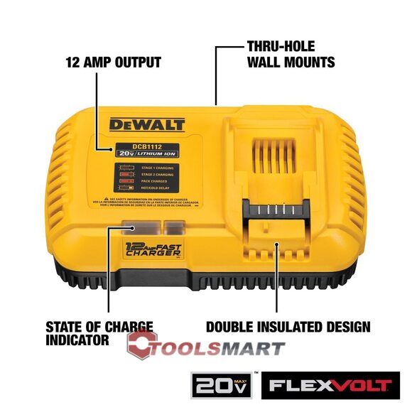 Зарядное устройство (зарядка) DEWALT DCB1112 (DCB117) 20V/60V MAX 12А 220В