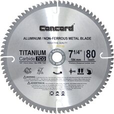 Диск пильний по кольоровому металу Concord 80T 185mm