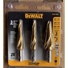 Набір конусних східчастих свердел по металу DEWALT DWA1790IR IMPACT READY 3 шт
