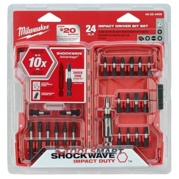 Набір біт 24 шт Milwaukee 48-32-4406 Shockwave Impact Ready Bit Set