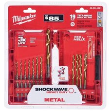 Набір свердел 19шт Milwaukee 48-89-4681 Titanium Shockwave Impact Duty