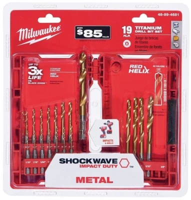Набор сверл 19шт Milwaukee 48-89-4681 Titanium Shockwave Impact Duty