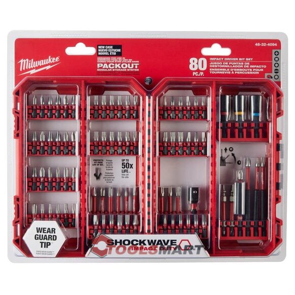 Набір біт 80 шт Milwaukee 48-32-4094 Shockwave Impact Drive 