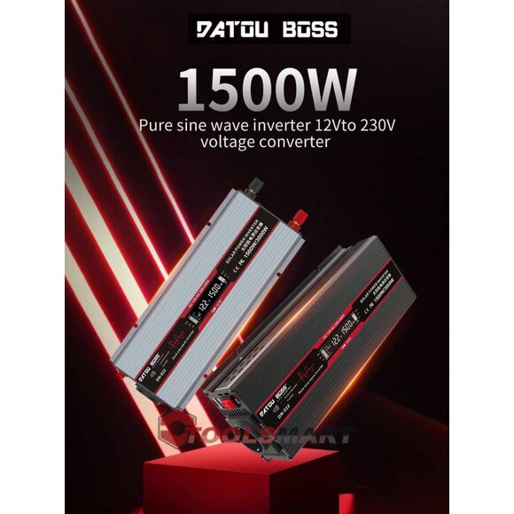 Інвертор DATOUBOSS DN-022 1500W/3000W 12В / 220В з чистою синусоїдою
