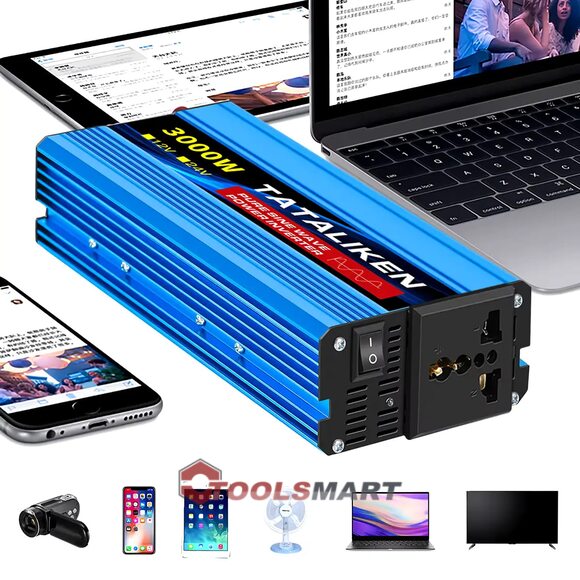 Інвертор TATALIKEN 3000W/1200W 12В - 220В з чистою синусоїдою