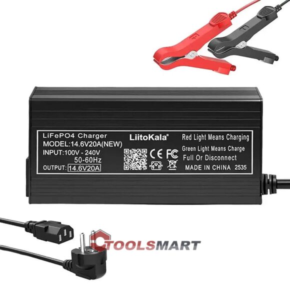 Зарядний пристрій LiitoKala 20A 14.6V 4S 300W для акумуляторів LiFePO4