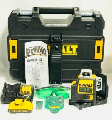 Лазерный уровень 360º DEWALT DW089LG (DCE089D1G) 12V с лучами зеленого цвета