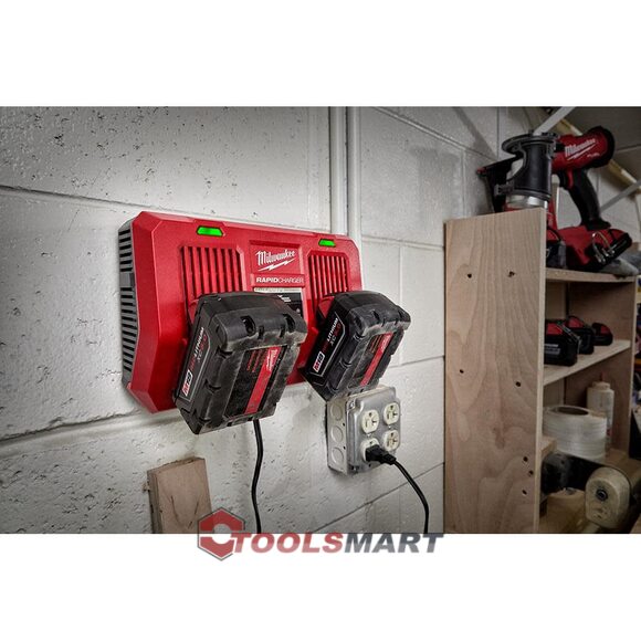 Зарядний пристрій MILWAUKEE M18 DFC (48-59-1802) DUAL RAPID 6A на два порти 220В